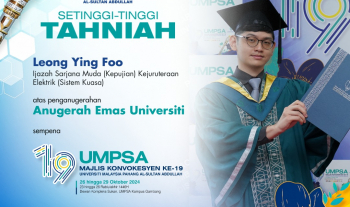 Setinggi-Tinggi Tahniah Kepada Leong Ying Foo